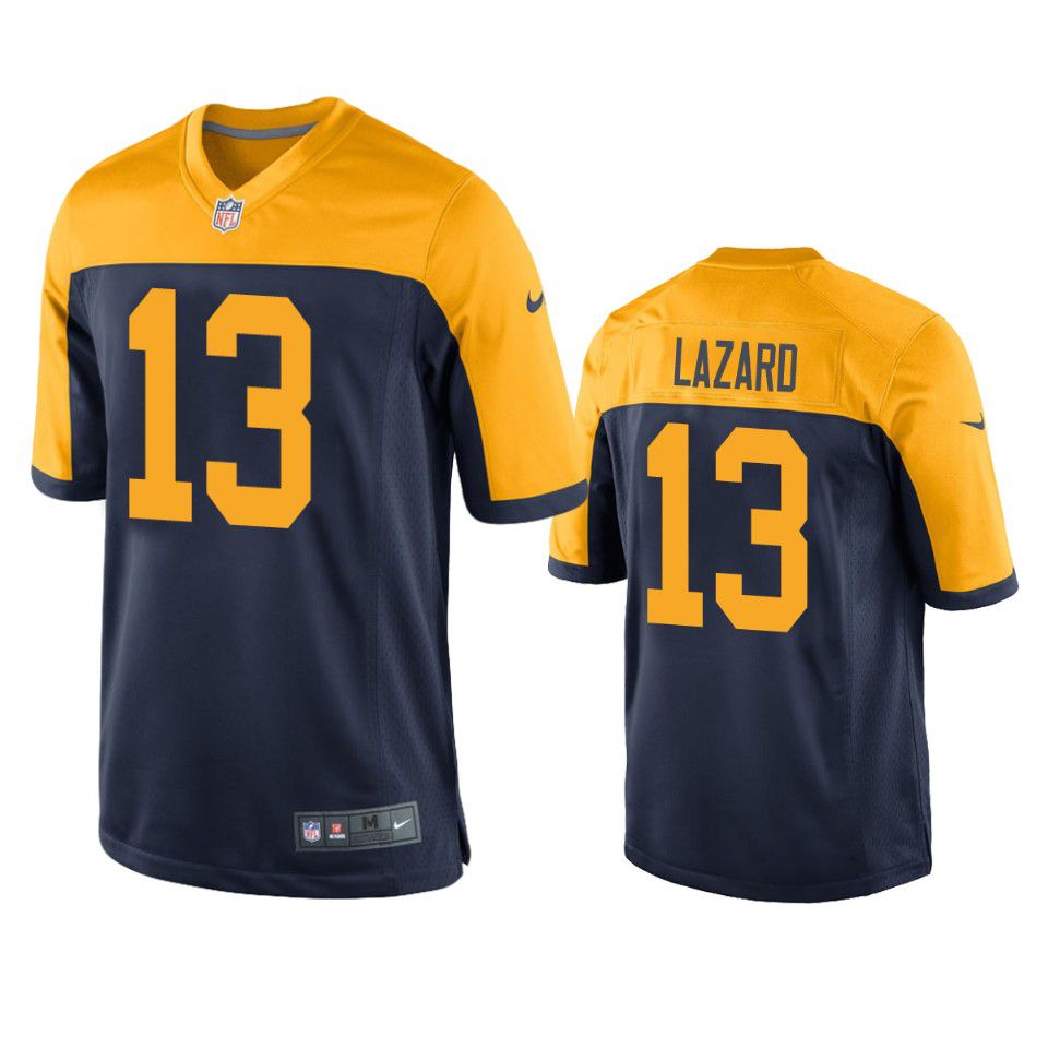 Men Green Bay Packers #13 Allen Lazard Nike Navy Throwback Game NFL Jersey->green bay packers->NFL Jersey